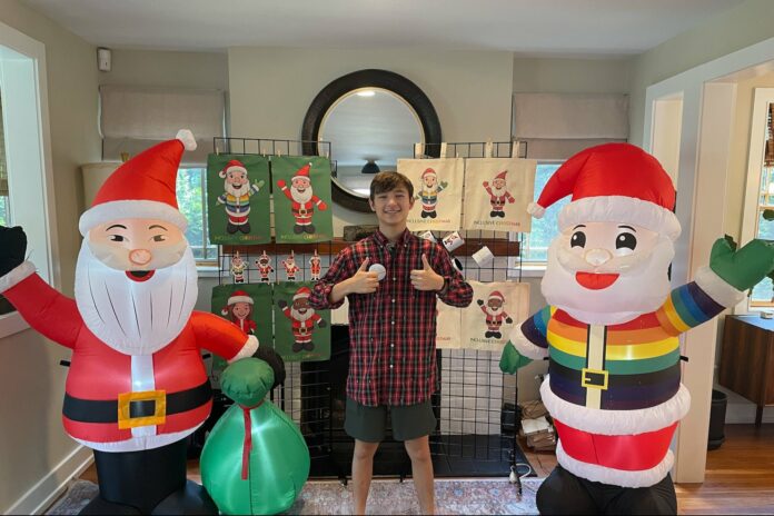 Teen Entrepreneur Creates an Inclusive Inflatable Santa Brand